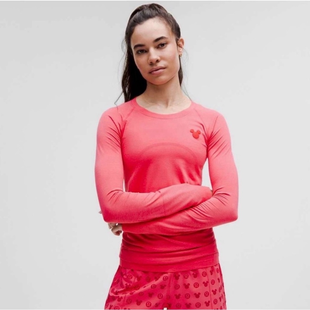 Disney × Lululemon Swiftly Tech Long-Sleeve Shirt 2.0 Lip Gloss size 6 - Picture 3 of 8